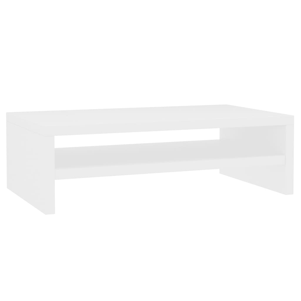 NNEVL Monitor Stand White 42x24x13 cm Chipboard