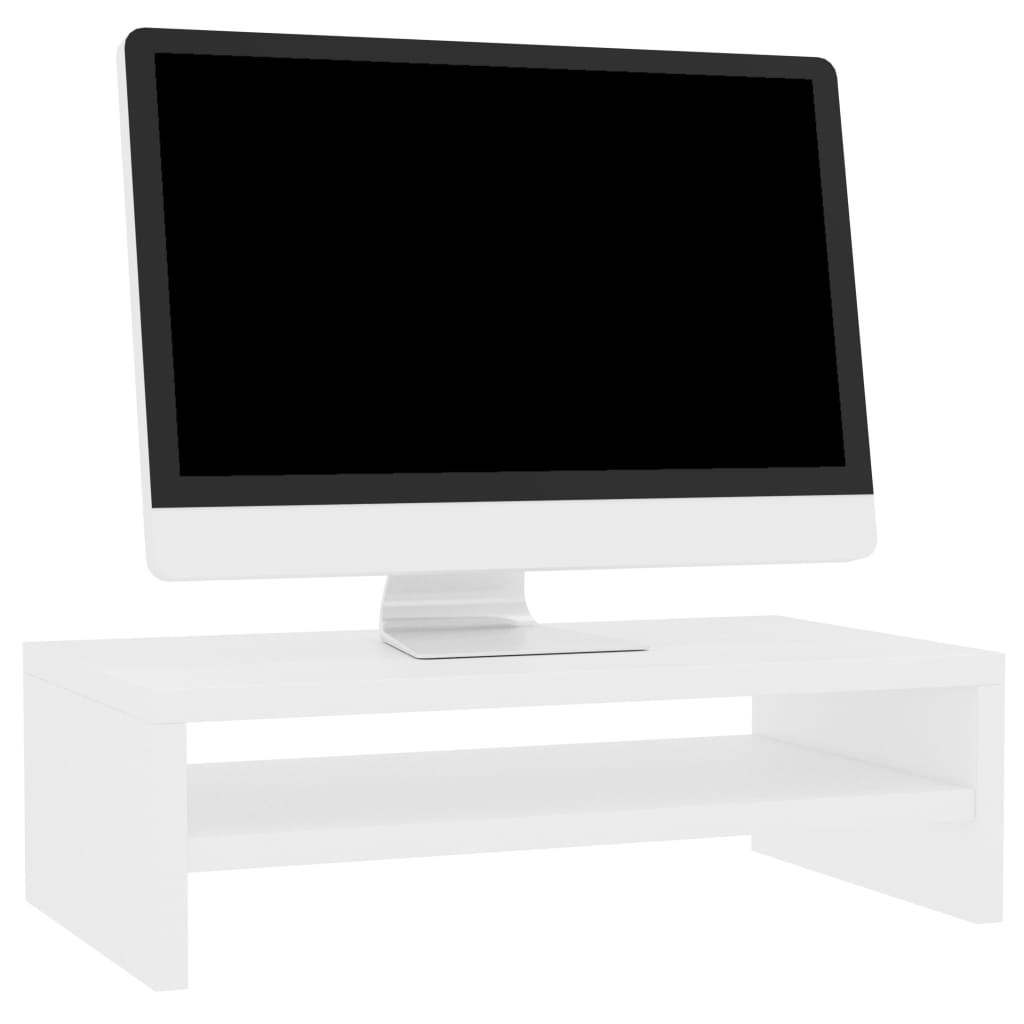 NNEVL Monitor Stand White 42x24x13 cm Chipboard