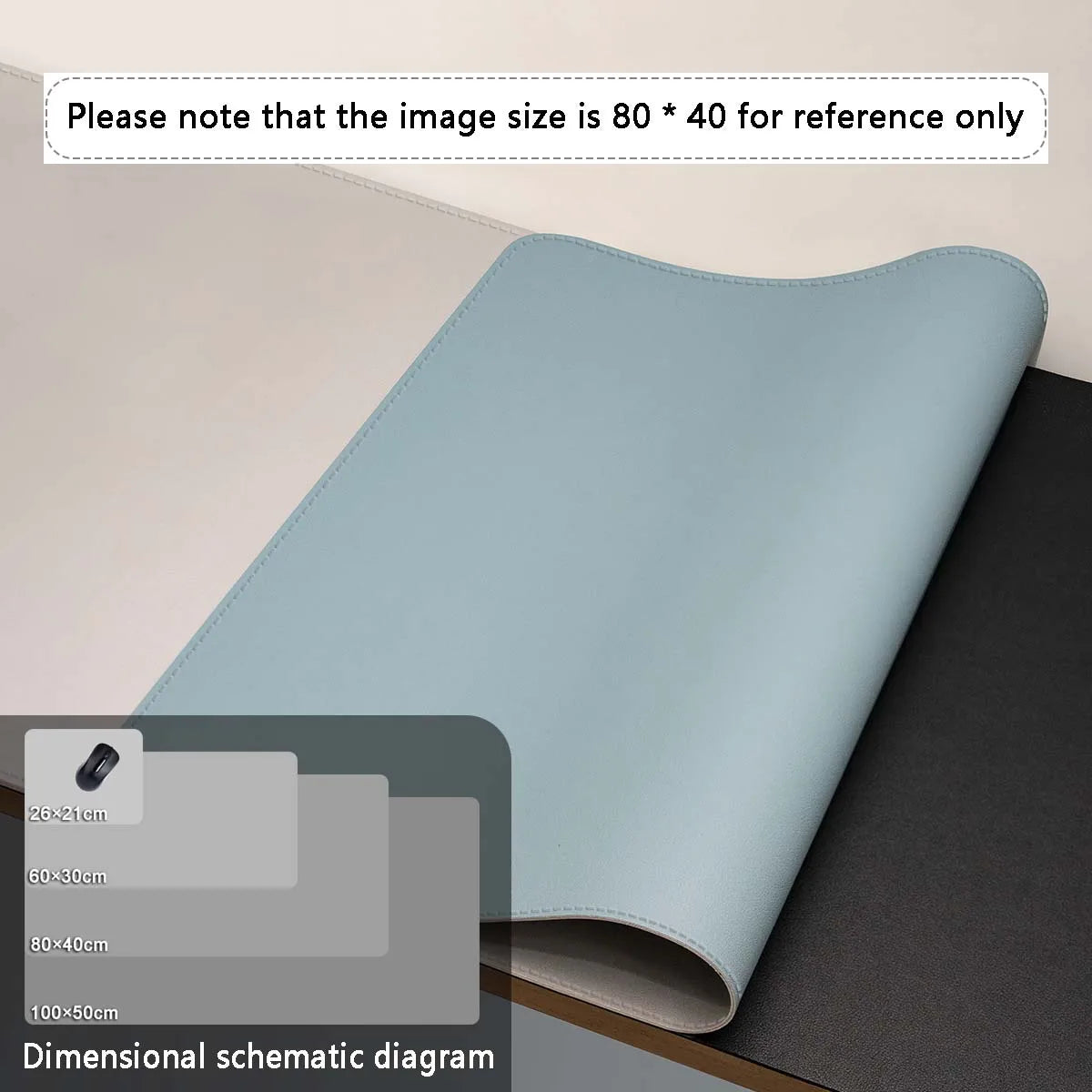 Mouse Pad Large Size Office Desk Protector Mat PU Leather Waterproof Desktop Keyboard Desk Pad Gaming Mousepad PC Accessories