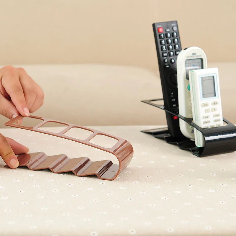 Organisateur de Bureau 4 Compartiments — Rangement Télécommandes & Accessoires