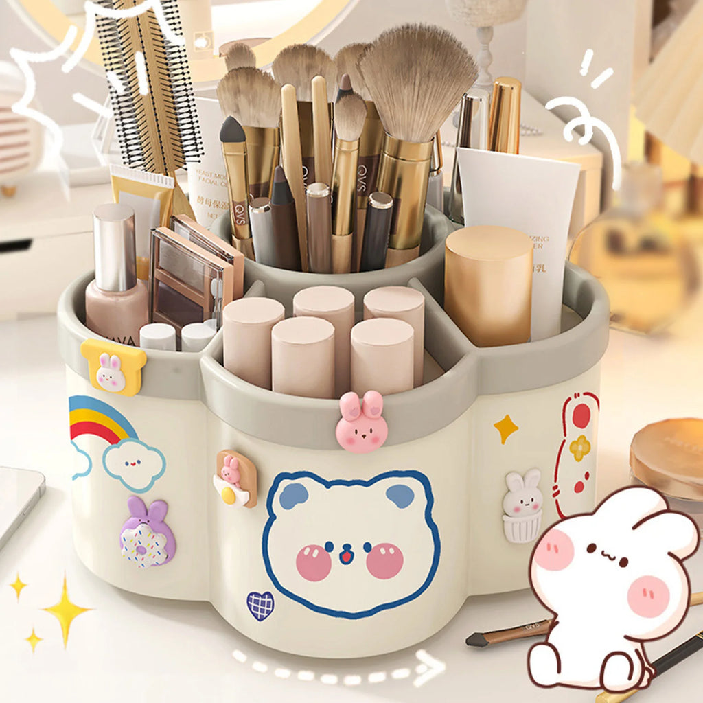 Porte-Stylos Rotatif Grande Capacité — Organisateur Bureau & Cosmétiques