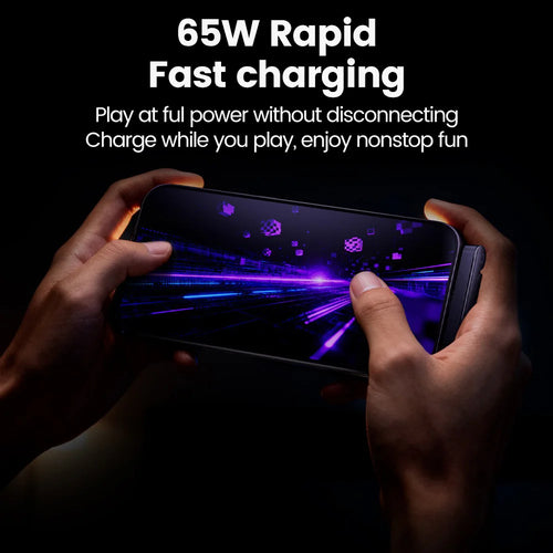 Câble Charge Rapide 65W 2-en-1 avec Support Téléphone Pliable