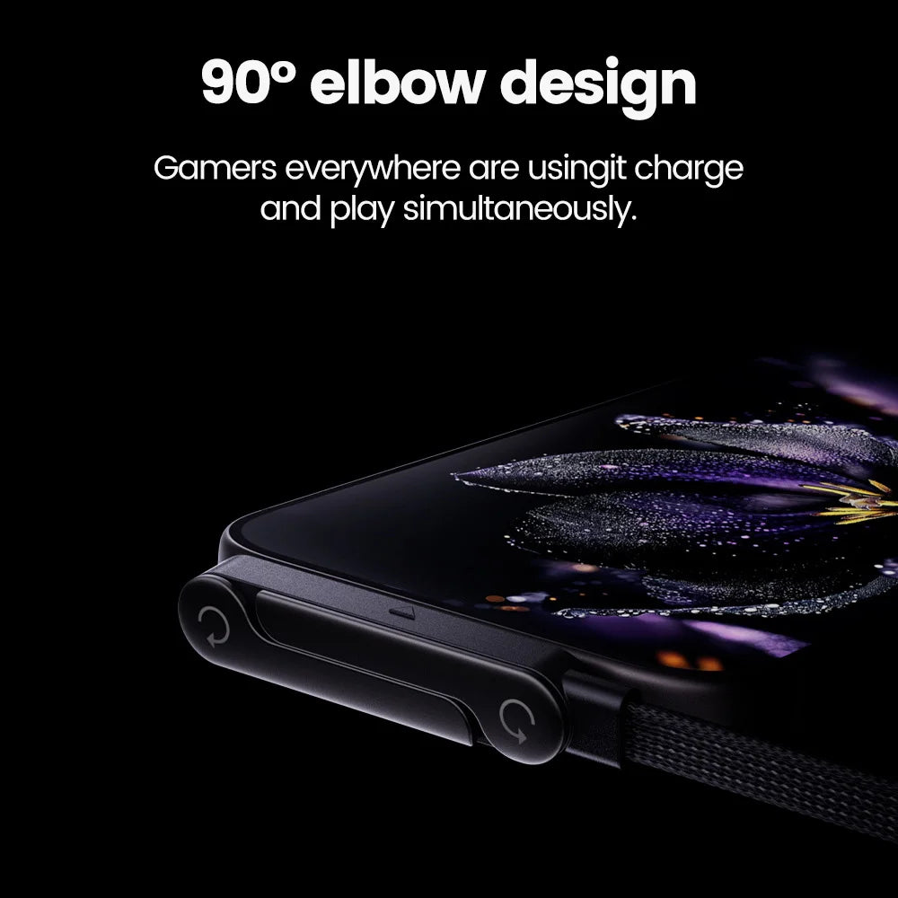 Câble Charge Rapide 65W 2-en-1 avec Support Téléphone Pliable