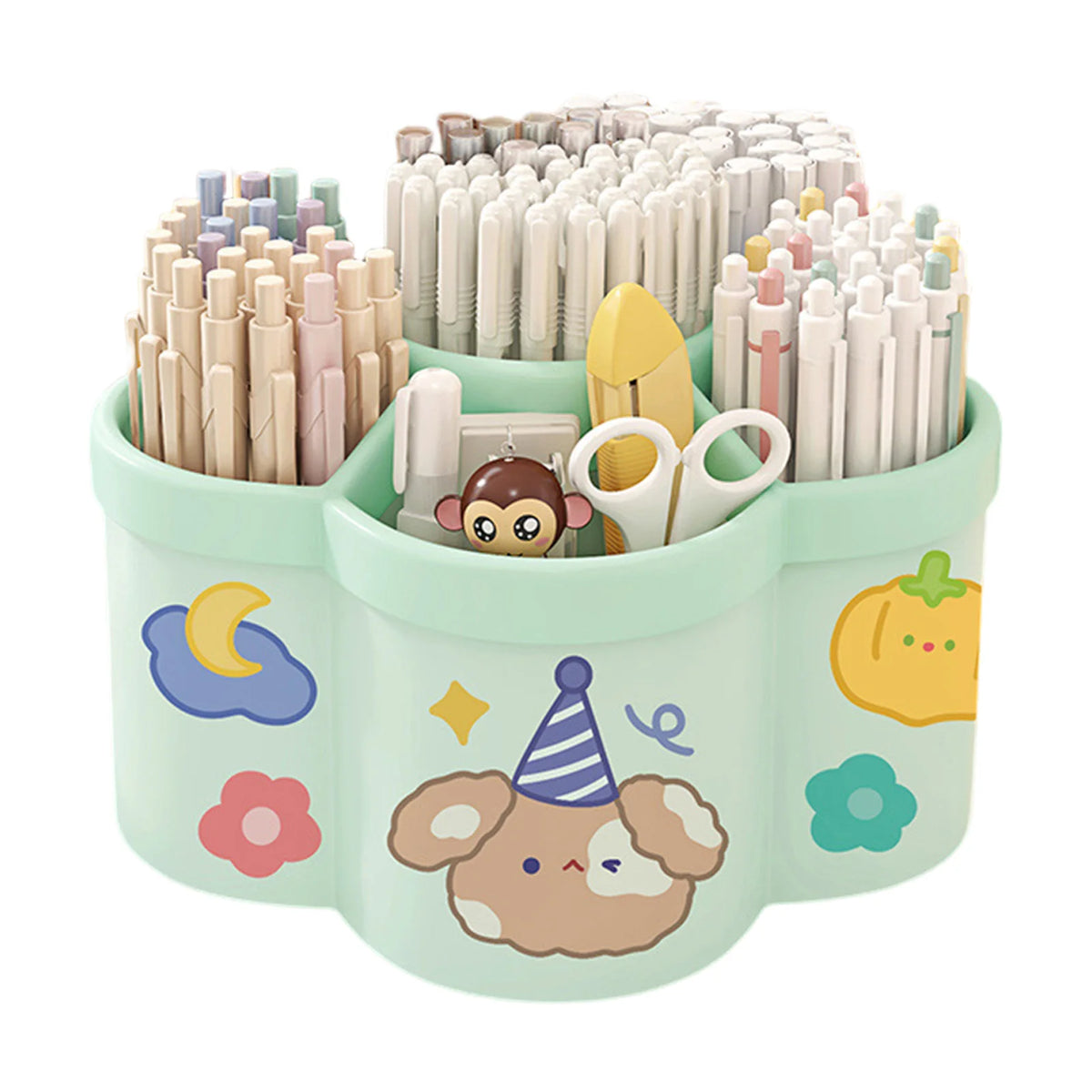 Porte-Stylos Rotatif Grande Capacité — Organisateur Bureau & Cosmétiques