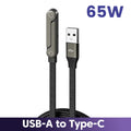 Câble Charge Rapide 65W 2-en-1 avec Support Téléphone Pliable